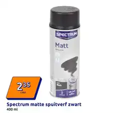 Action Spectrum matte spuitverf zwart aanbieding