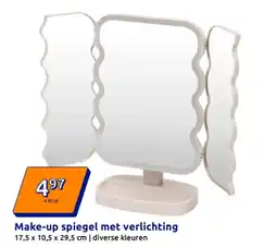 Action Make-up spiegel met verlichting aanbieding