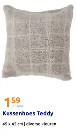 Action Kussenhoes Teddy aanbieding
