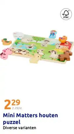Action Mini Matters houten puzzel aanbieding