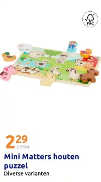 Action Mini Matters houten puzzel aanbieding