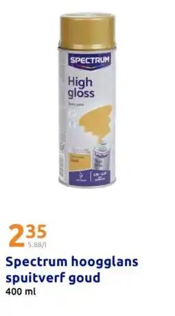 Action Spectrum hoogglans spuitverf goud aanbieding