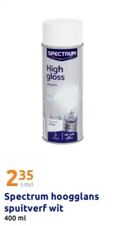 Action Spectrum hoogglans spuitverf wit aanbieding