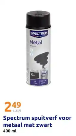 Action Spectrum spuitverf voor metaal mat zwart aanbieding