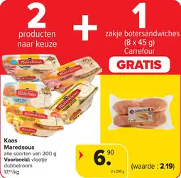 Carrefour Kaas Maredsous aanbieding