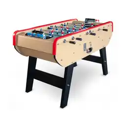Decathlon Tafelvoetbal OLYMPIC met Muntinworp, Telescopische Stangen, Ballen 149x77cm aanbieding