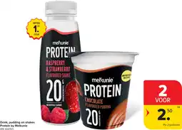 Carrefour Drink, pudding en shakes Protein by Melkunie aanbieding