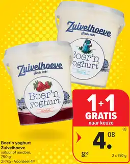 Carrefour Boer'n yoghurt Zuivelhoeve aanbieding