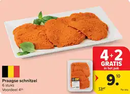 Carrefour Praagse schnitzel aanbieding
