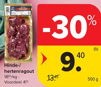 Carrefour Hinde-/ hertenragout aanbieding