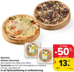 Carrefour Quiches Artisan Gourmet aanbieding