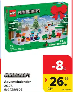 Carrefour Minecraft Adventskalender 2025 aanbieding