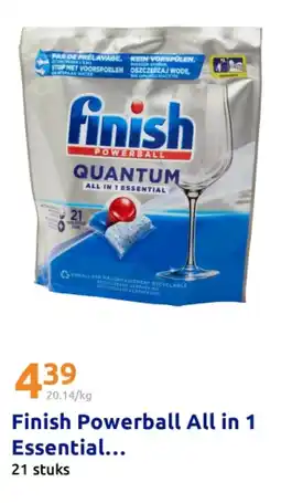 Action Finish Powerball All in 1 Essential vaatwastabletten Quantum aanbieding