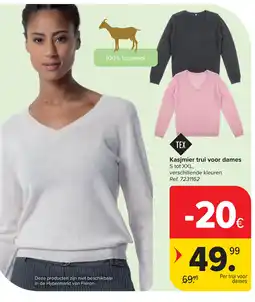 Carrefour Kasjmier trui voor dames aanbieding