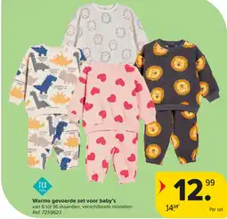 Carrefour Warme gevoerde set voor baby's aanbieding