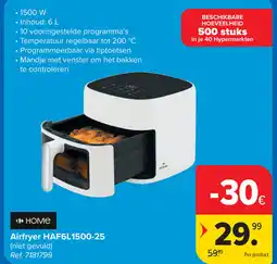 Carrefour Airfryer HAF6L1500-25 aanbieding