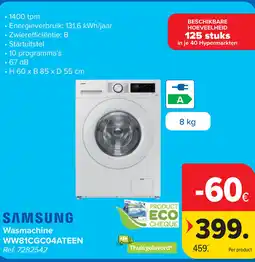 Carrefour Wasmachine Ww81cgc04ateen aanbieding