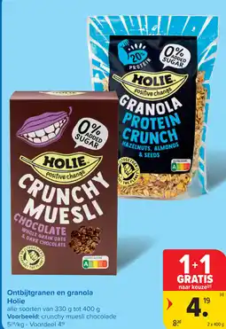 Carrefour Ontbijtgranen en granola Holie aanbieding