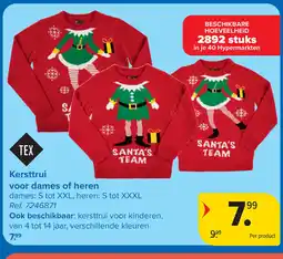 Carrefour Kersttrui voor dames of heren aanbieding