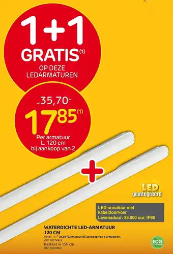Brico Waterdichte Led-Armatuur 120 Cm aanbieding