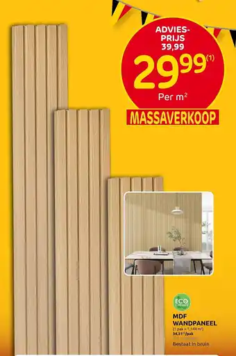 Brico Mdf Wandpaneel aanbieding