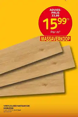 Brico Vinylvloer Natuur Eik Horizon aanbieding