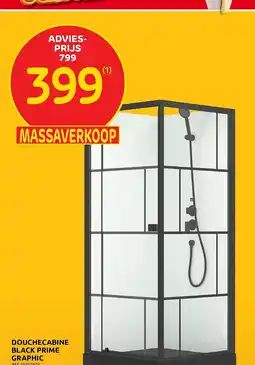 Brico Douchecabine Black Prime Graphic aanbieding