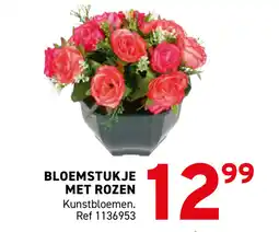 Trafic Bloemstukje Met Rozen Kunstbloemen aanbieding