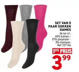 Trafic Set Van 5 Paar S0okken Dames aanbieding