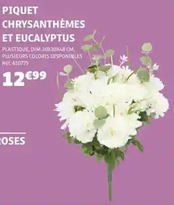 GiFi Piquet Chrysanthèmes et Eucalyptus aanbieding