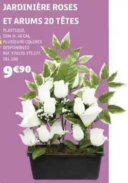 GiFi Jardinière Roses et Arums 20 Têtes aanbieding