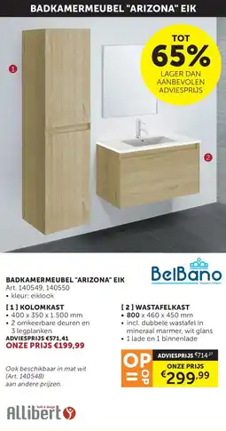 Zelfbouwmarkt Allibert Badkamermeubel Arizona Eik aanbieding