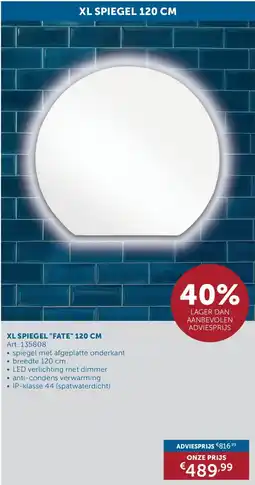 Zelfbouwmarkt XL Spiegel Fate aanbieding