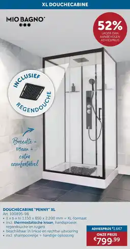 Zelfbouwmarkt Douchecabine Penny XL aanbieding