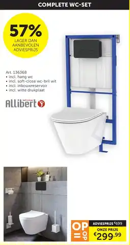 Zelfbouwmarkt Allibert Complete WC Set aanbieding