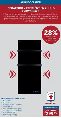 Zelfbouwmarkt Infraroodpaneel Elidi aanbieding