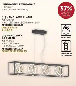 Zelfbouwmarkt Hanglamp 4 Lampen aanbieding