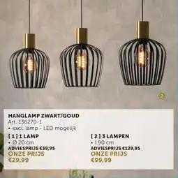 Zelfbouwmarkt Hanglamp 3 Lampen aanbieding