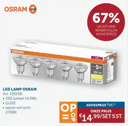 Zelfbouwmarkt Led Lamp Osram aanbieding