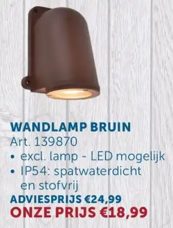 Zelfbouwmarkt Tuinverlichting Wandlamp Bruin aanbieding