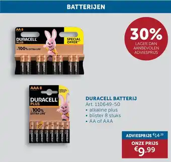 Zelfbouwmarkt Duracell Batterij aanbieding