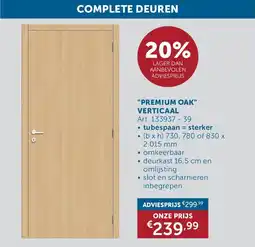 Zelfbouwmarkt Complete Deuren Premium Oak Verticaal aanbieding
