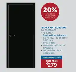 Zelfbouwmarkt Complete Deuren Black Mat Robusto aanbieding