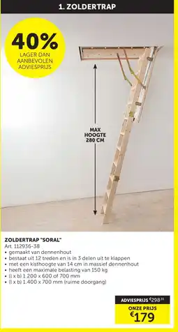 Zelfbouwmarkt Zoldertrap Soral aanbieding