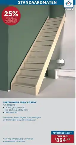 Zelfbouwmarkt Standaardmaten Traditionele Trap Leipzig aanbieding