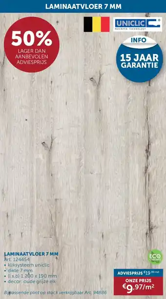 Zelfbouwmarkt Laminaatvloer 7 mm aanbieding