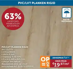 Zelfbouwmarkt PVC / LVT Planken Rigid aanbieding