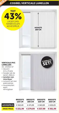 Zelfbouwmarkt Cosibel Verticale PVC Lamellen aanbieding