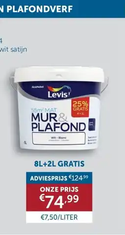 Zelfbouwmarkt Levis Muur en Plafondverf aanbieding