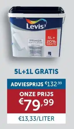 Zelfbouwmarkt Levis Primer aanbieding